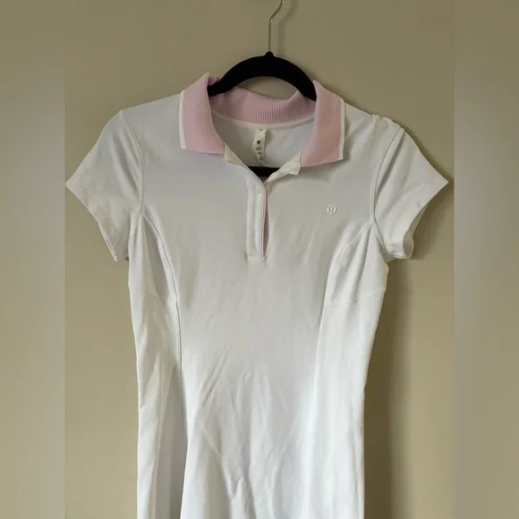 Lululemon Athletica Court Crush‎ White pink Tennis Skort Athletic Dress Size 4S - Picture 3 of 7